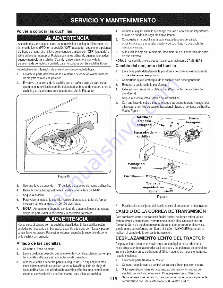 Craftsman 247.25003 Скачать руководство пользователя страница 115