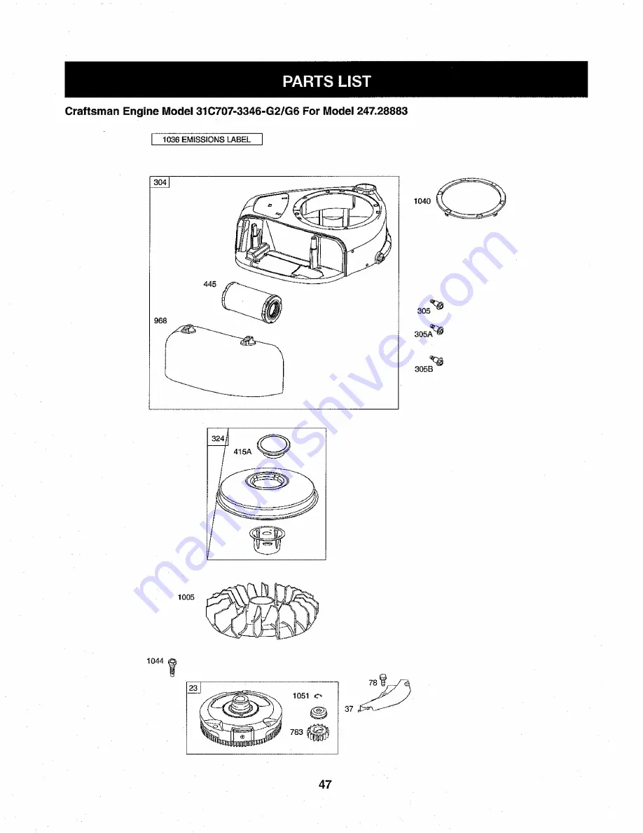 Craftsman 247.28883 Скачать руководство пользователя страница 47