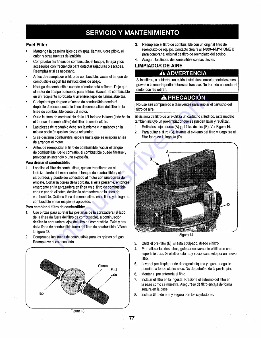 Craftsman 247.28883 Operator'S Manual Download Page 77