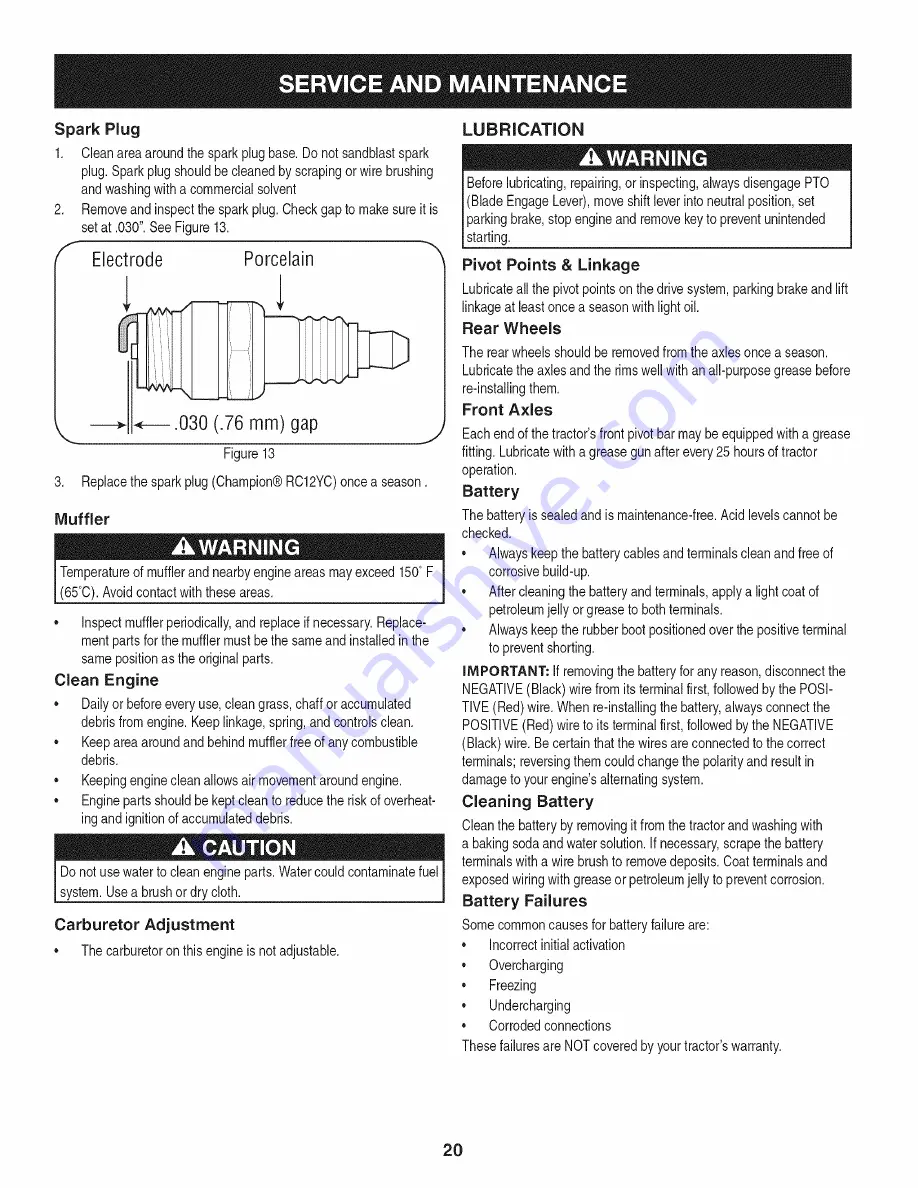 Craftsman 247.288831 Operator'S Manual Download Page 20