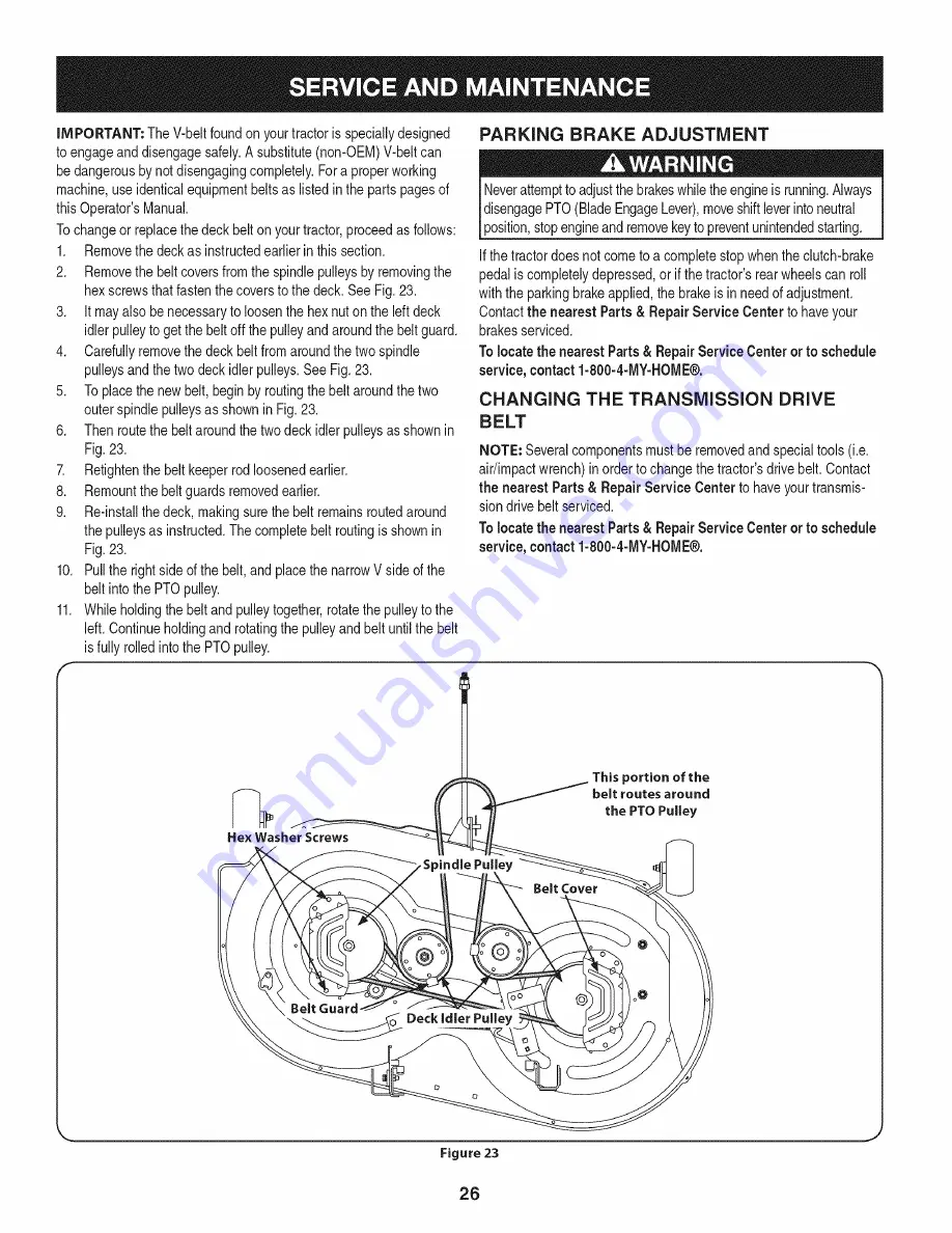 Craftsman 247.28885 Operator'S Manual Download Page 26