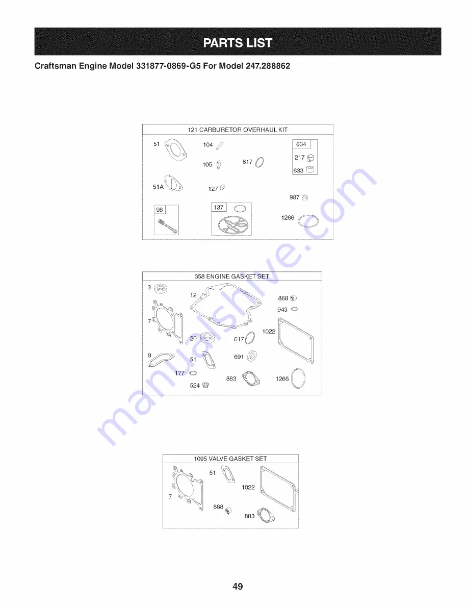 Craftsman 247.288862 Operator'S Manual Download Page 141