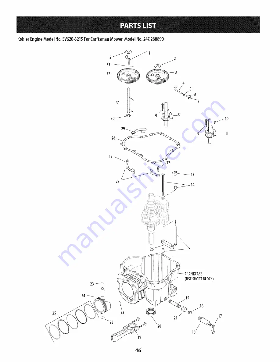 Craftsman 247.288890 Скачать руководство пользователя страница 46