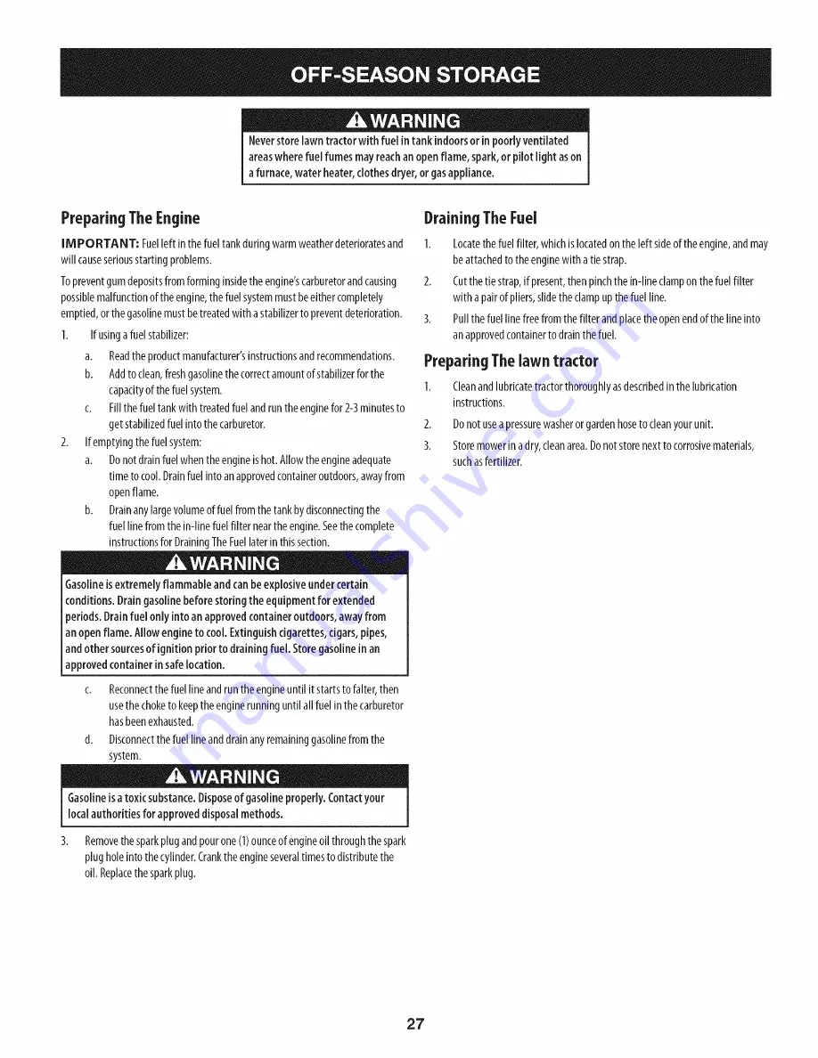 Craftsman 247.288890 Operator'S Manual Download Page 119