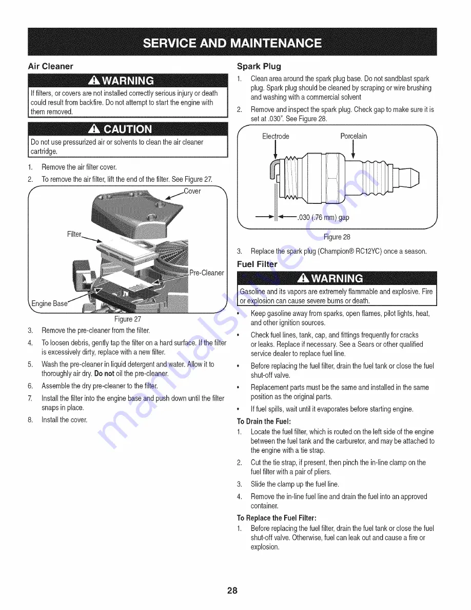 Craftsman 247.28981 Operator'S Manual Download Page 28