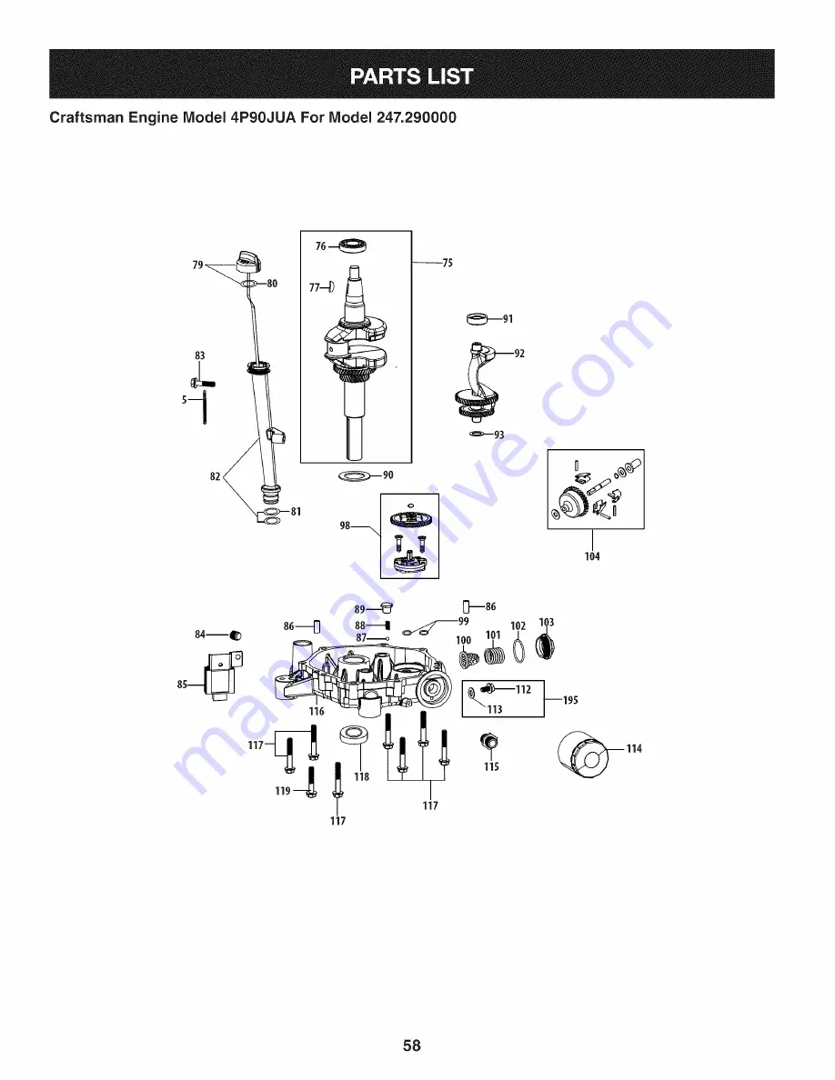 Craftsman 247.290000 Operator'S Manual Download Page 166