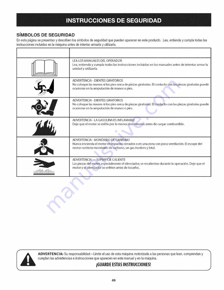 Craftsman 247.299301 Operator'S Manual Download Page 49