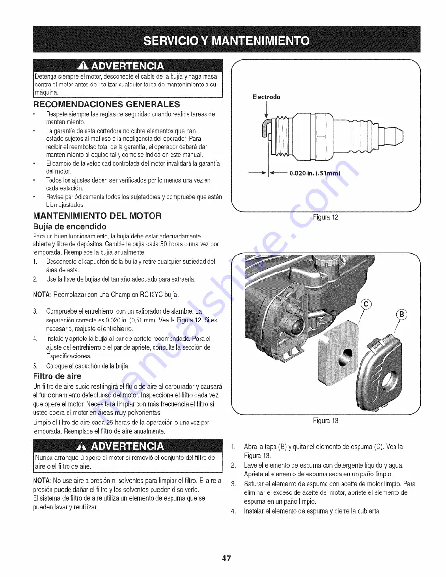 Craftsman 247.37000 Скачать руководство пользователя страница 47