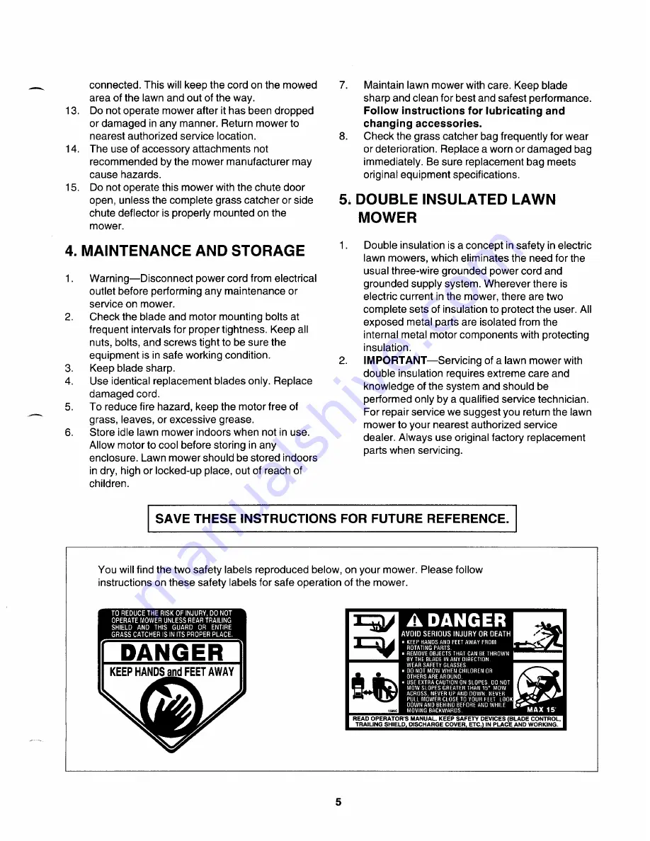 Craftsman 247.370253 Owner'S Manual Download Page 5