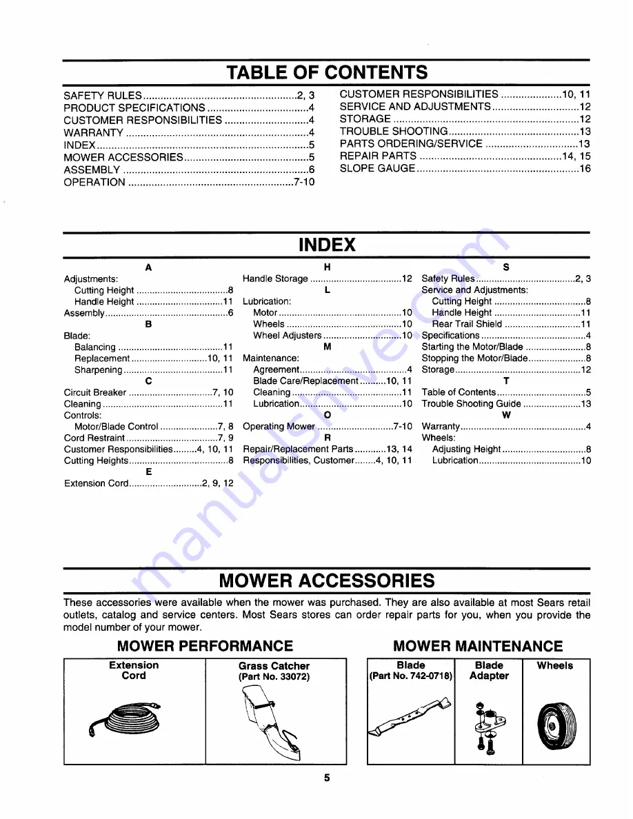 Craftsman 247.370291 Скачать руководство пользователя страница 5