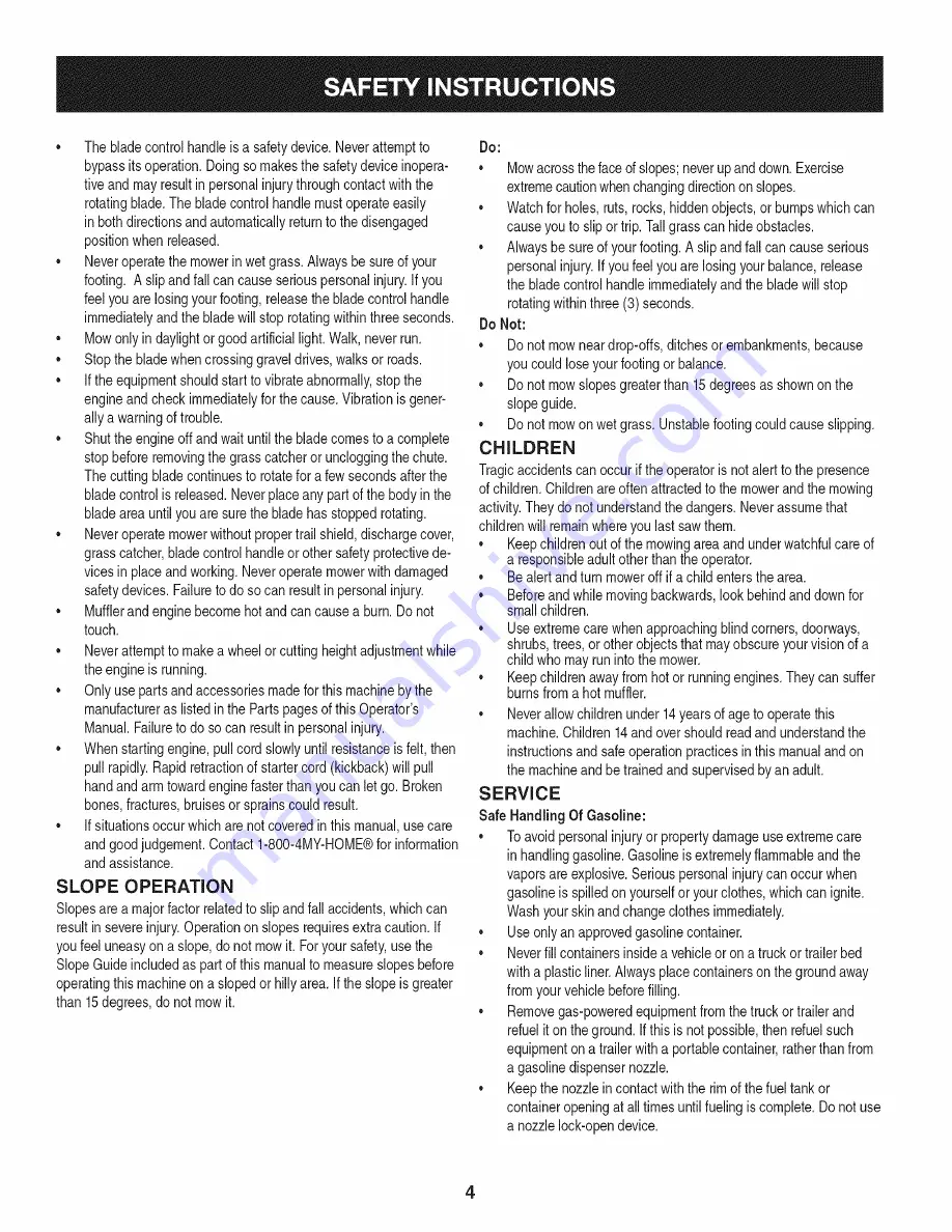 Craftsman 247.37108 Operator'S Manual Download Page 4