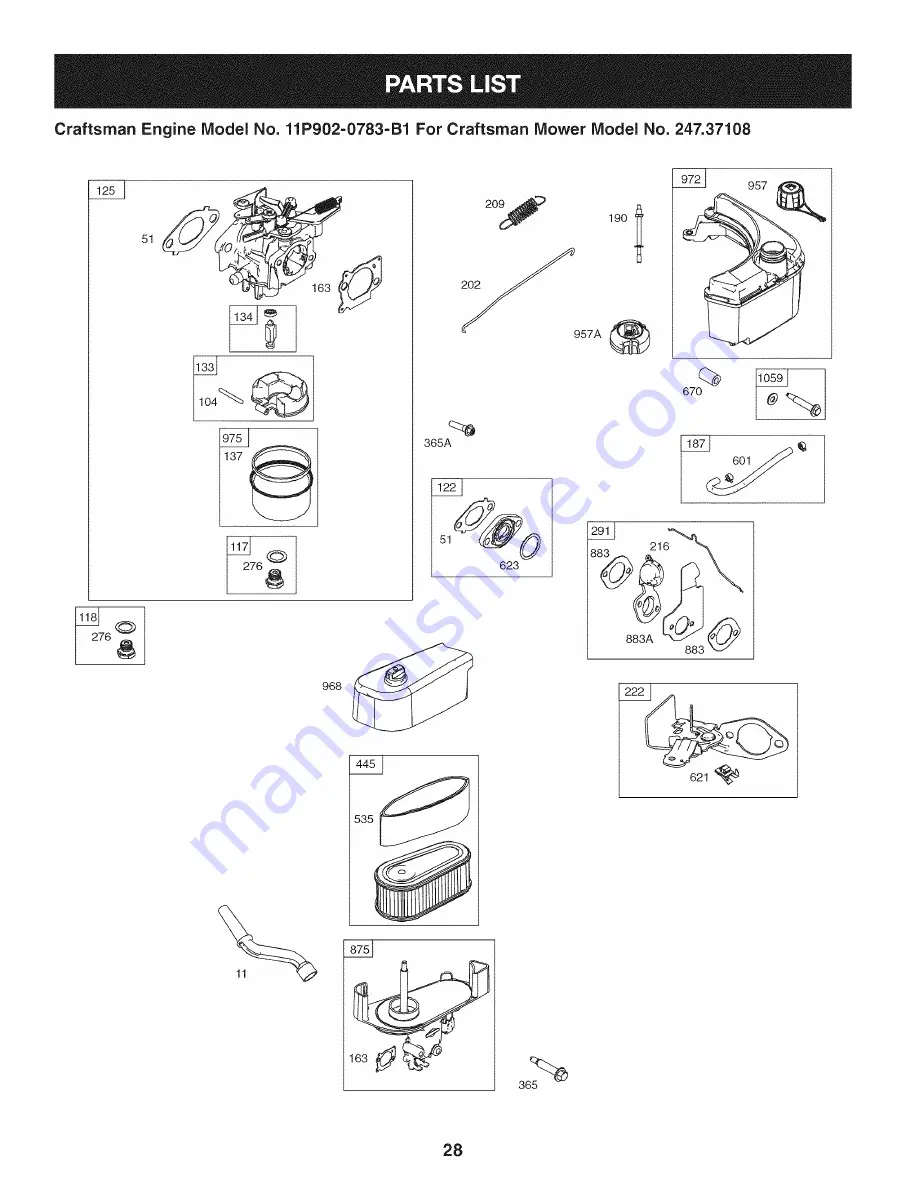 Craftsman 247.37108 Operator'S Manual Download Page 28