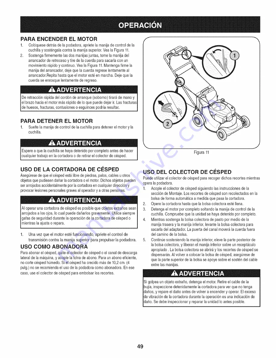 Craftsman 247.37108 Operator'S Manual Download Page 49