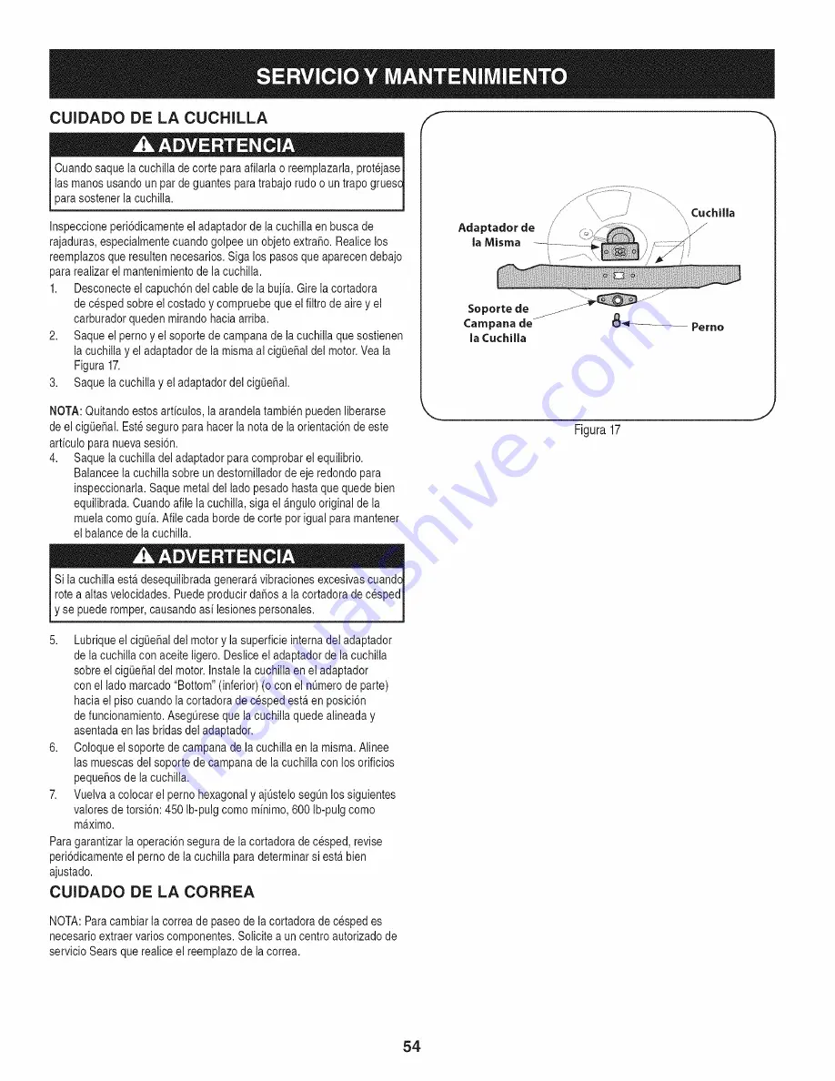 Craftsman 247.37108 Operator'S Manual Download Page 54