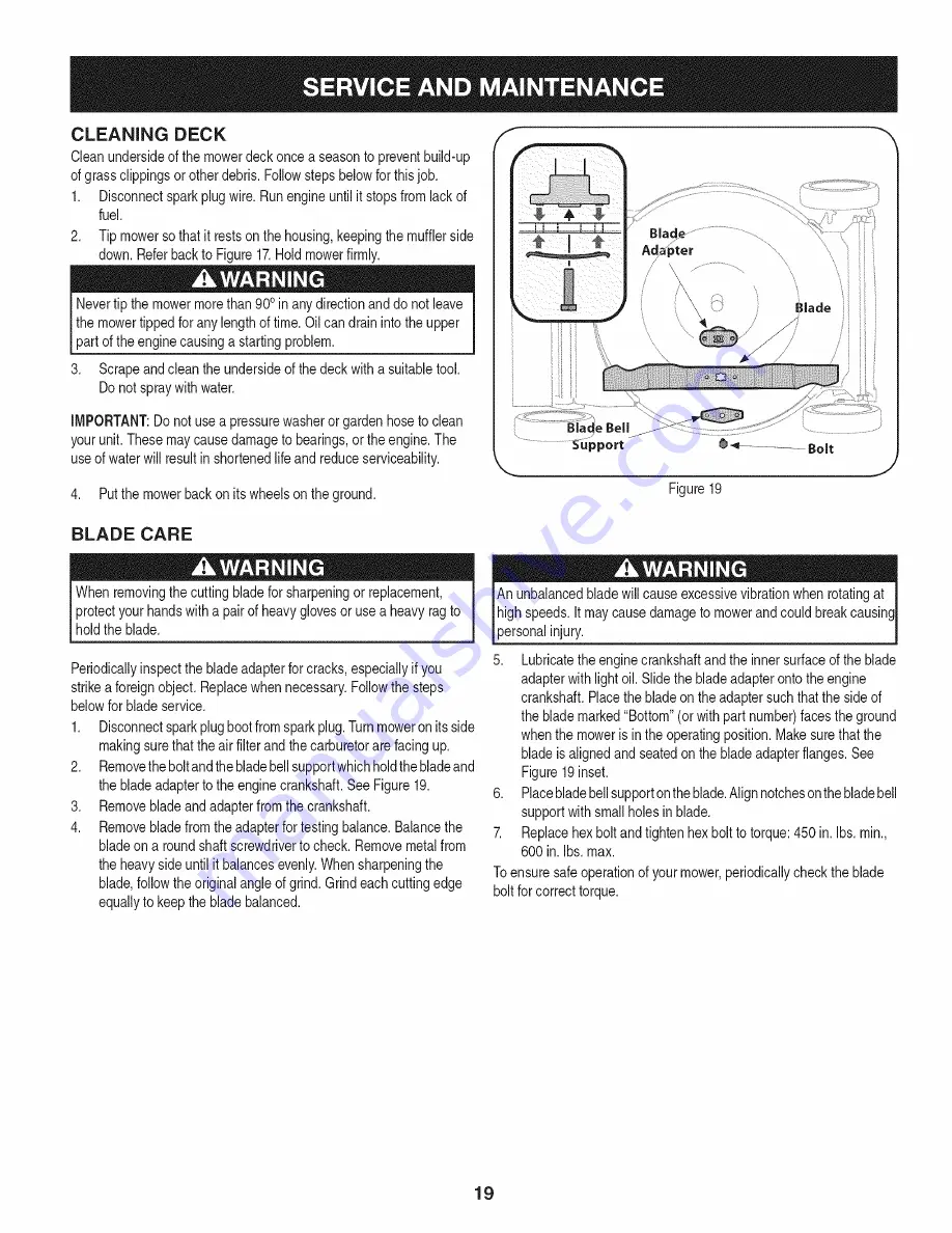 Craftsman 247.37111 Operator'S Manual Download Page 19