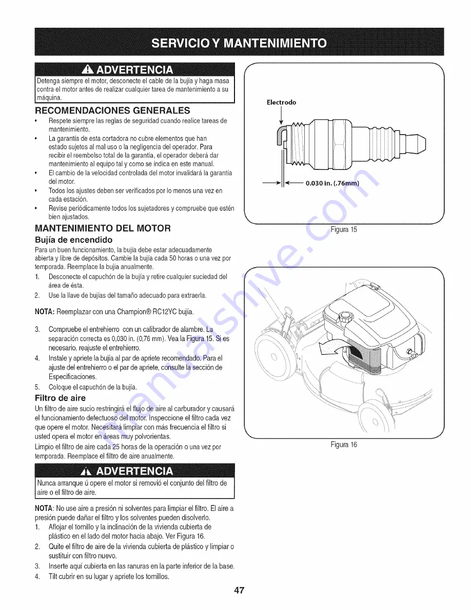 Craftsman 247.37117 Operator'S Manual Download Page 47