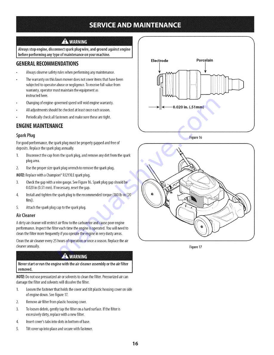 Craftsman 247.374900 Скачать руководство пользователя страница 16