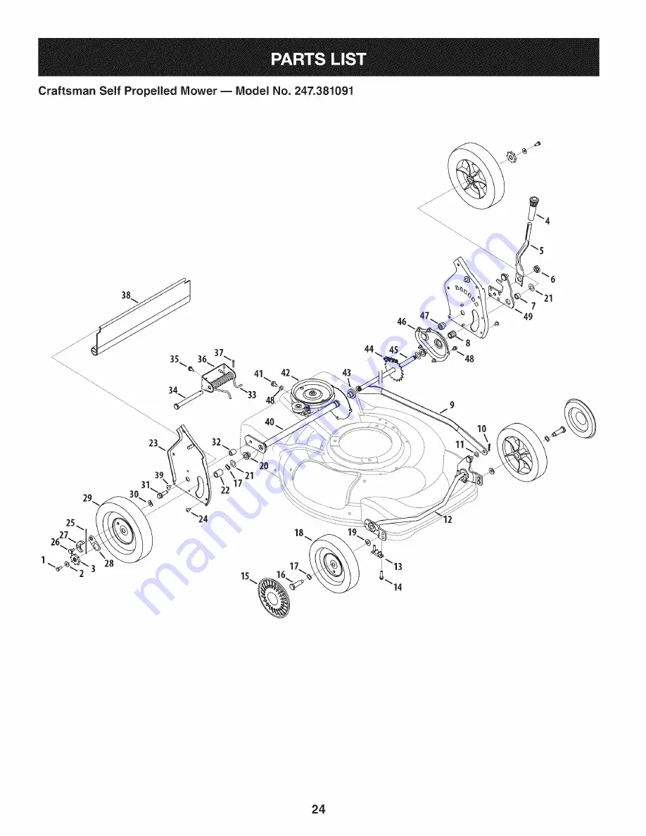 Craftsman 247.381091 Operator'S Manual Download Page 24