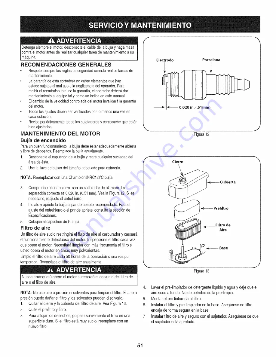 Craftsman 247.381091 Скачать руководство пользователя страница 51