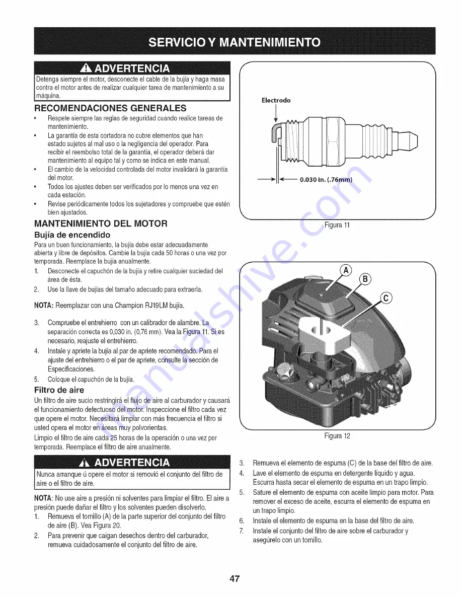 Craftsman 247.38518 Operator'S Manual Download Page 47