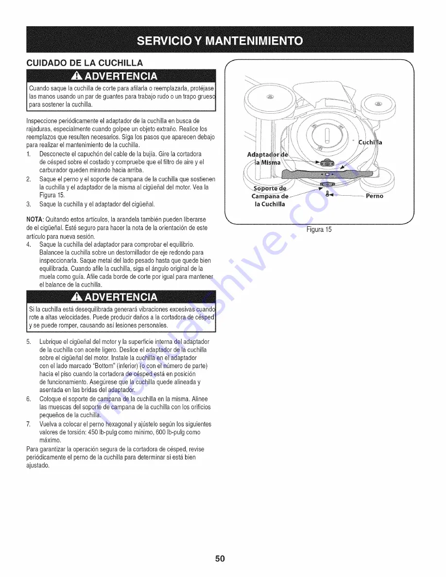 Craftsman 247.38518 Operator'S Manual Download Page 50