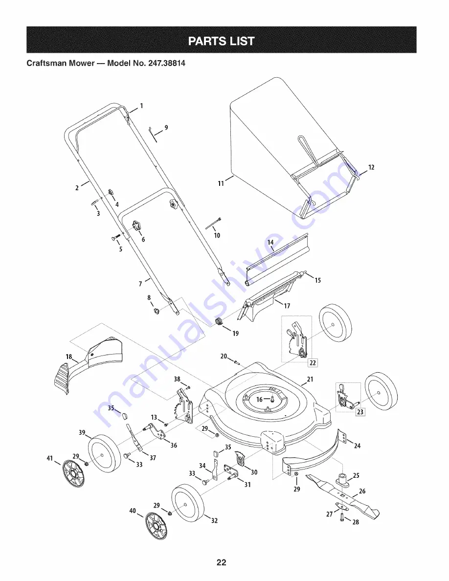 Craftsman 247.38814 Operator'S Manual Download Page 22