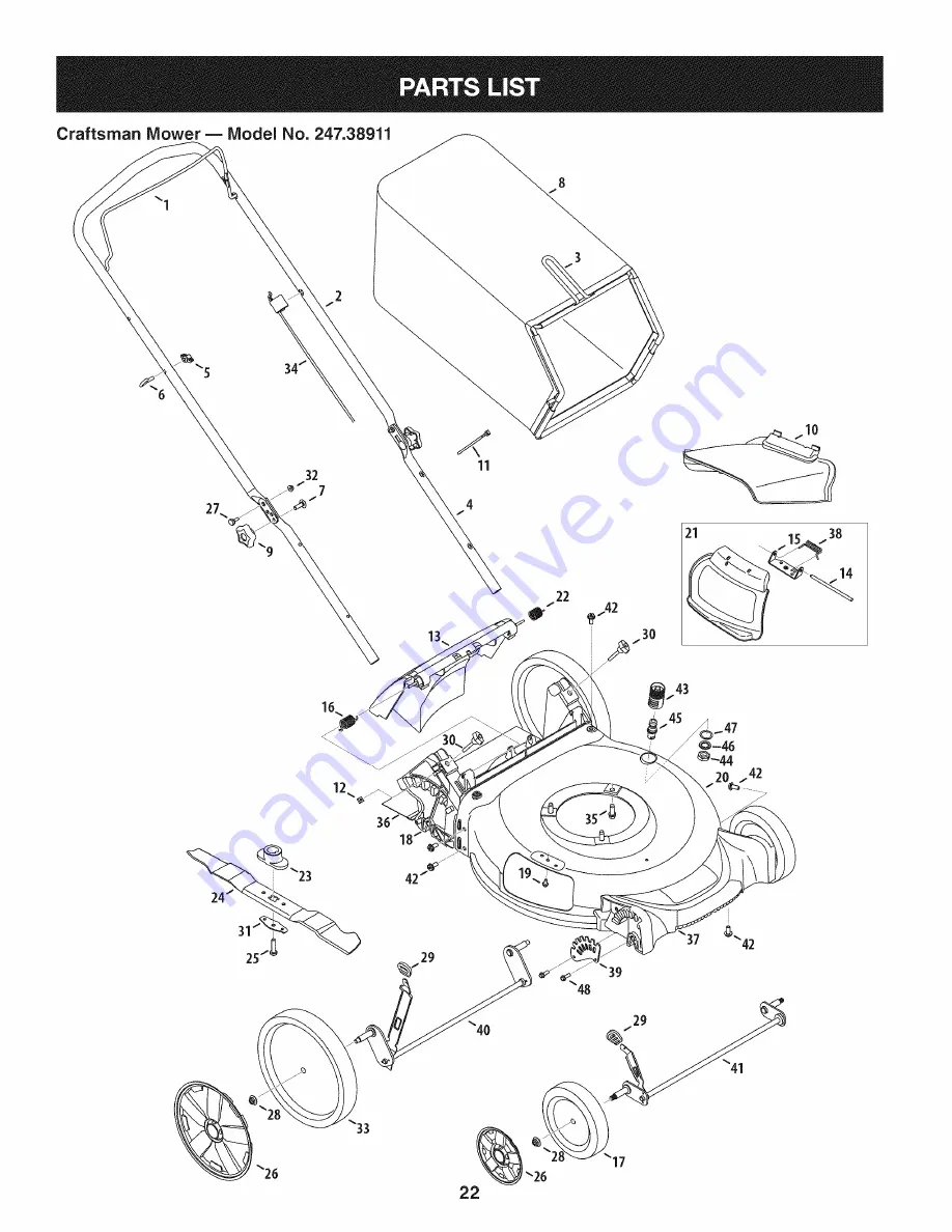 Craftsman 247.38911 Operator'S Manual Download Page 22