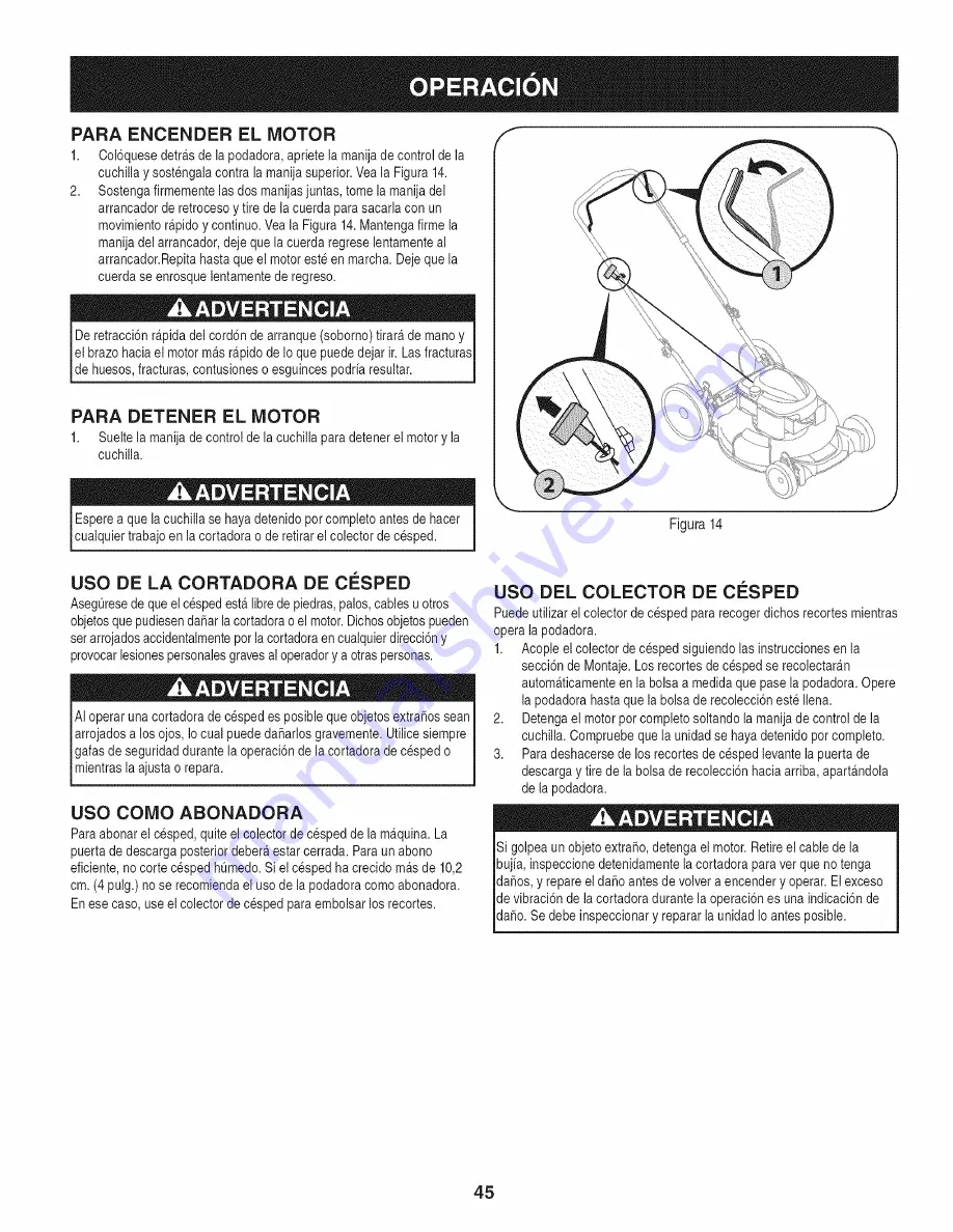 Craftsman 247.38911 Operator'S Manual Download Page 45