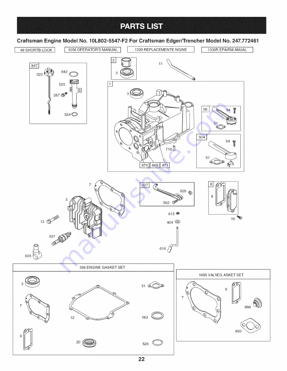 Craftsman 247.772461 Скачать руководство пользователя страница 22