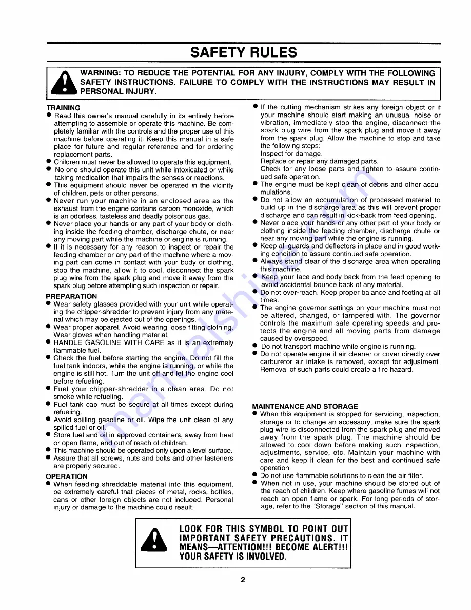 Craftsman 247.799891 Owner'S Manual Download Page 2