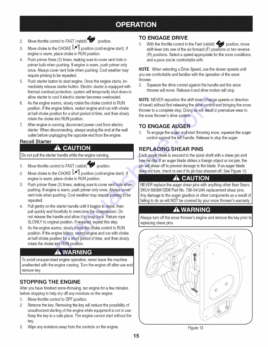 Craftsman 247.881730 Operator'S Manual Download Page 15