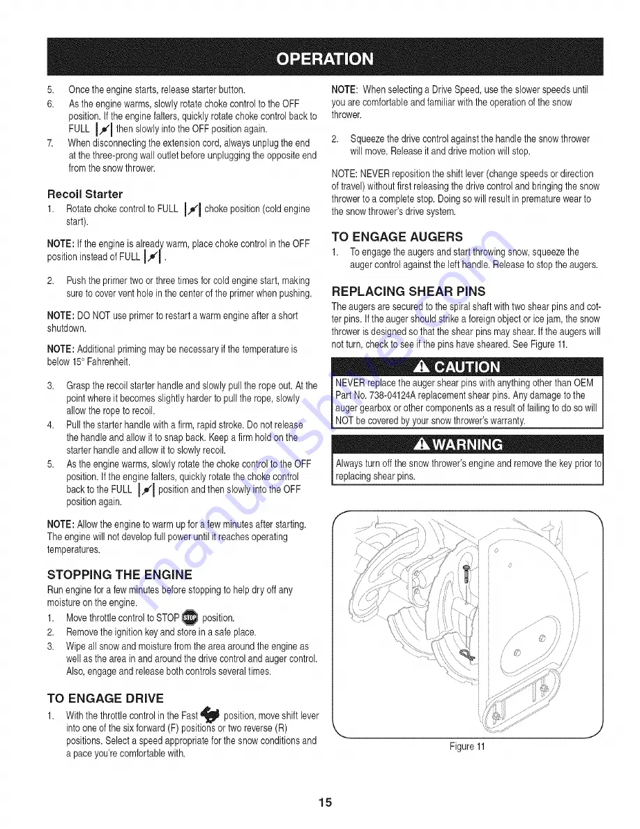 Craftsman 247.881900 Operator'S Manual Download Page 15