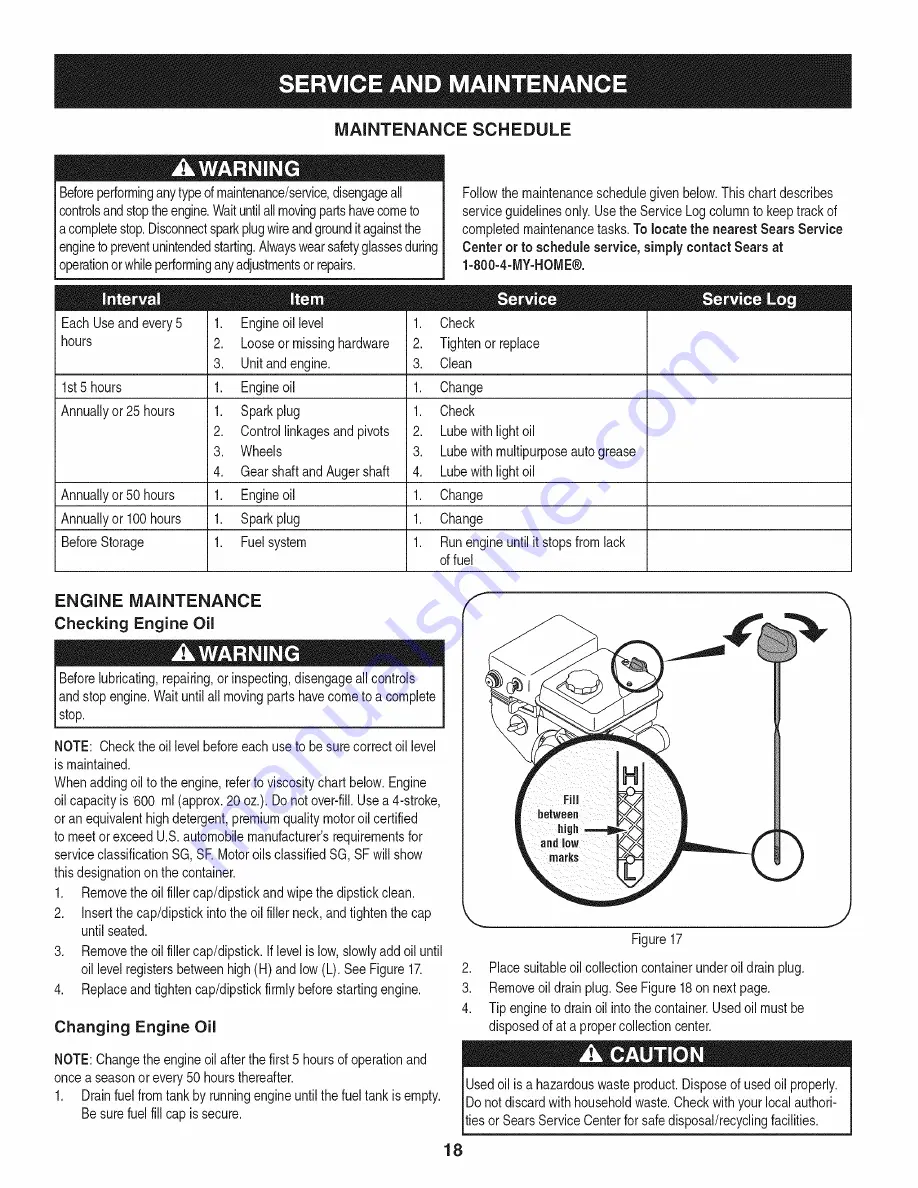 Craftsman 247.886912 Operator'S Manual Download Page 18