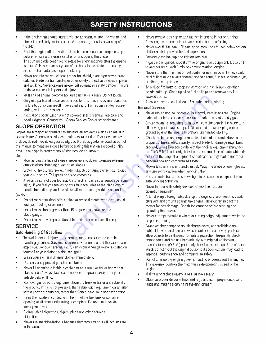 Craftsman 247.887330 Operator'S Manual Download Page 4