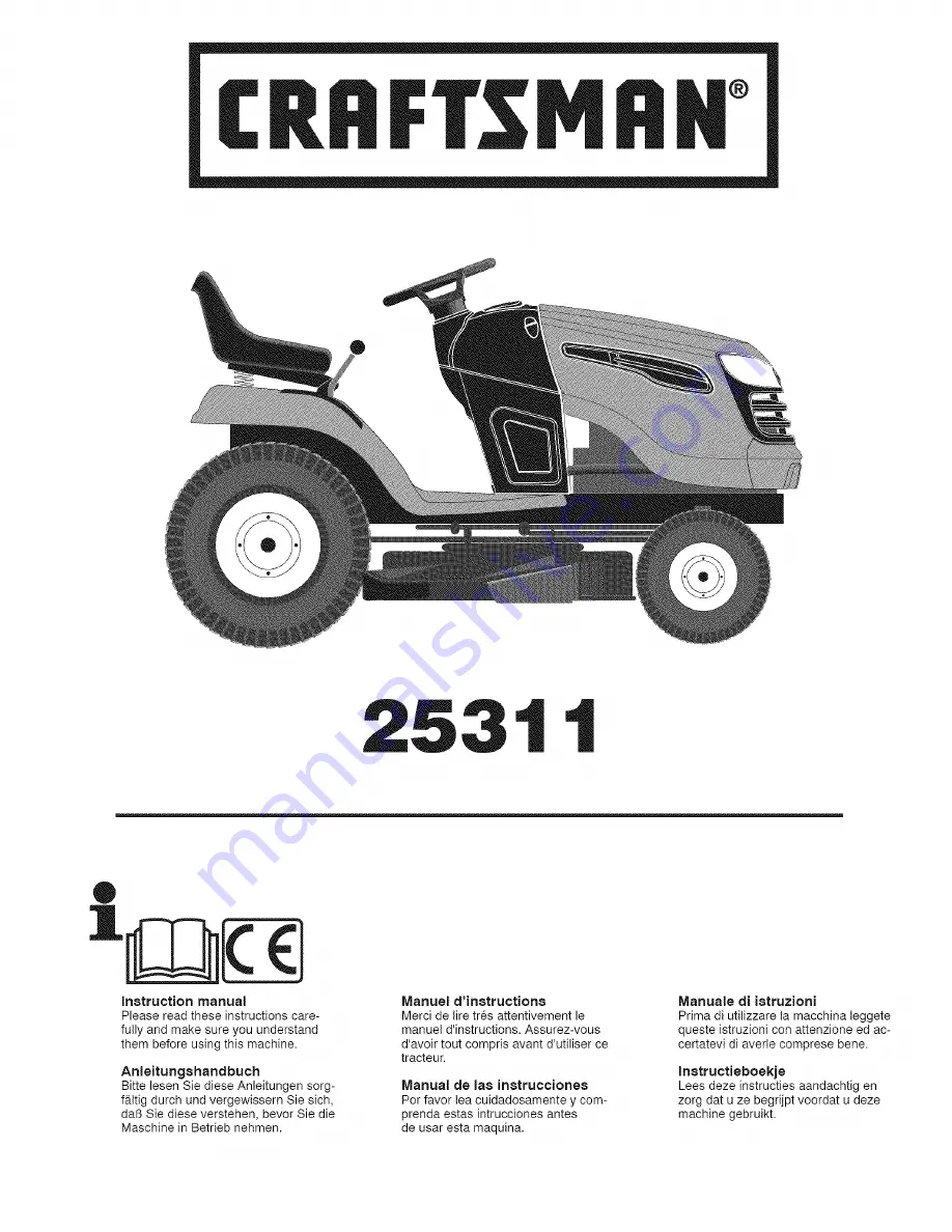 Craftsman 25311 Instruction Manual Download Page 1