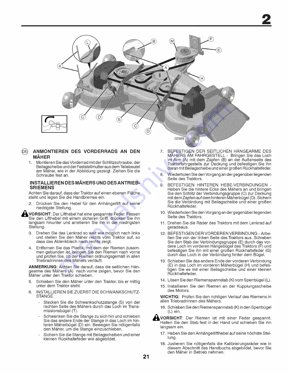 Craftsman 25317 Instruction Manual Download Page 21