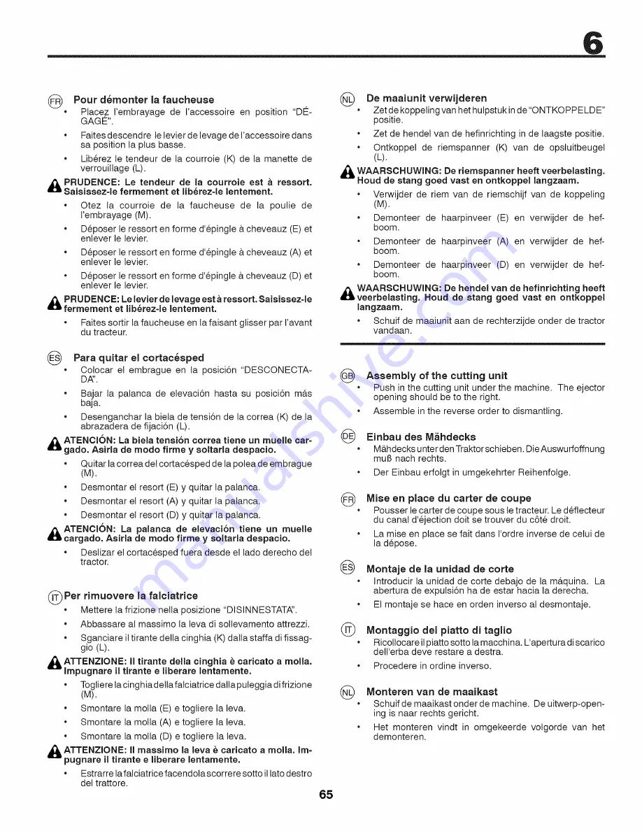 Craftsman 25317 Instruction Manual Download Page 65