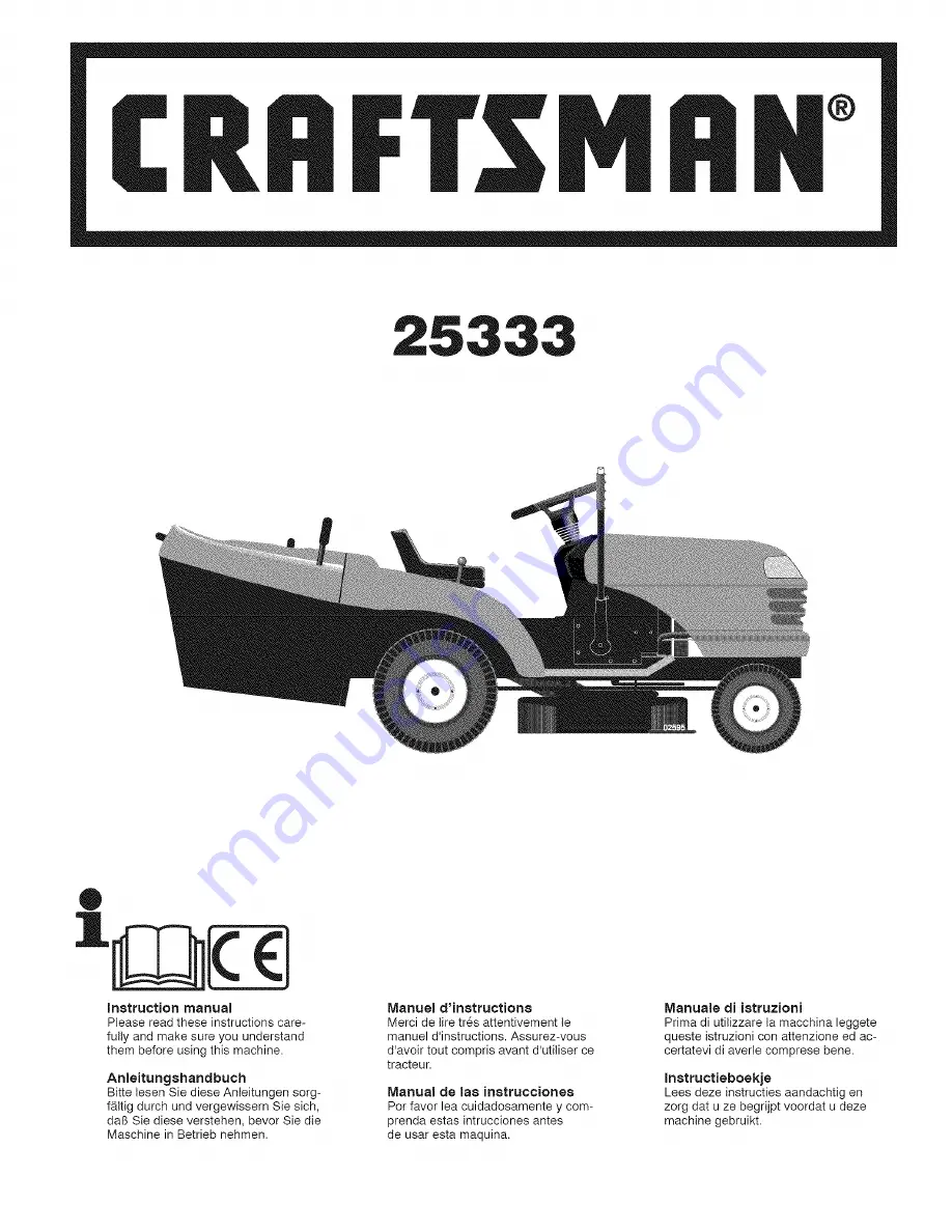 Craftsman 25333 Instruction Manual Download Page 1