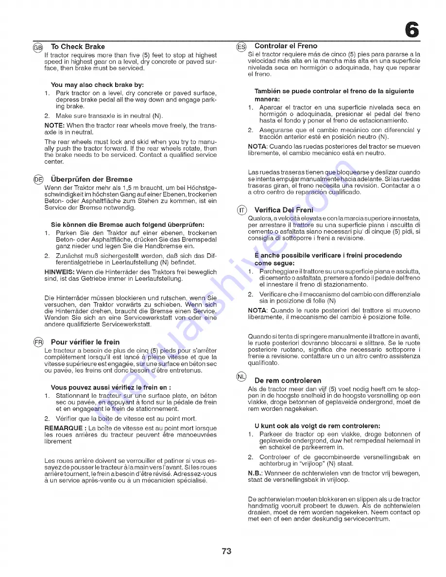 Craftsman 25333 Instruction Manual Download Page 73