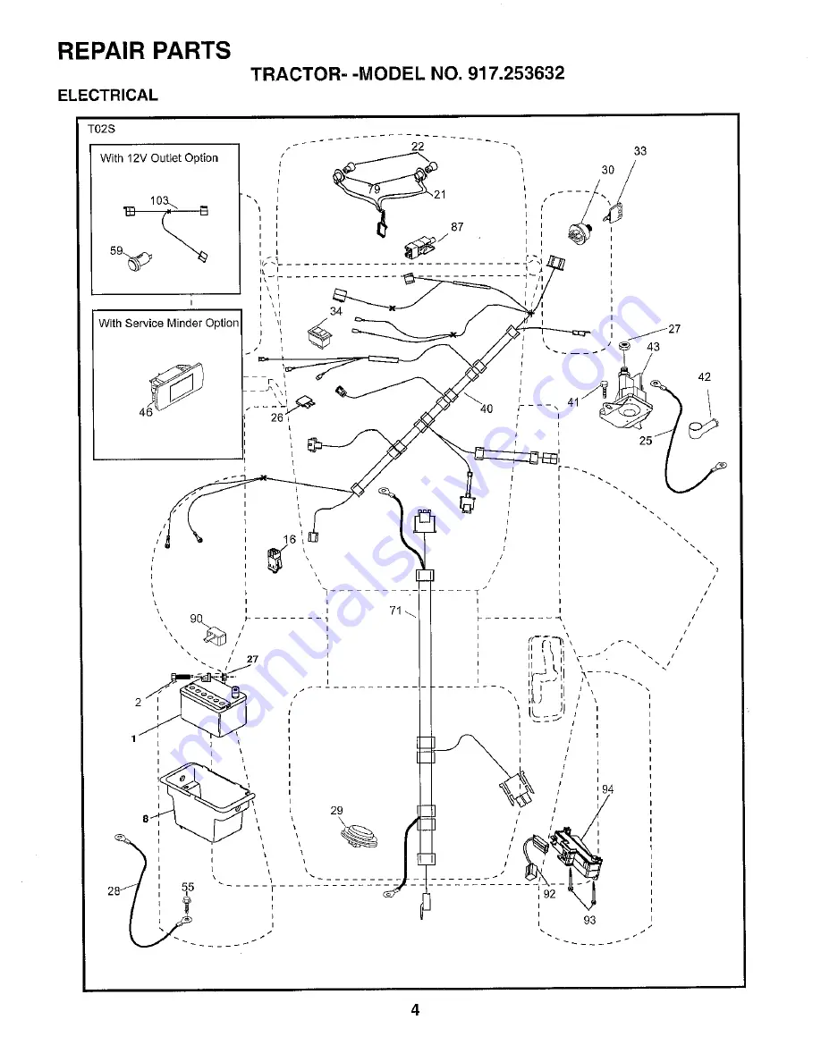 Craftsman 253632 Repair Parts Manual Download Page 4