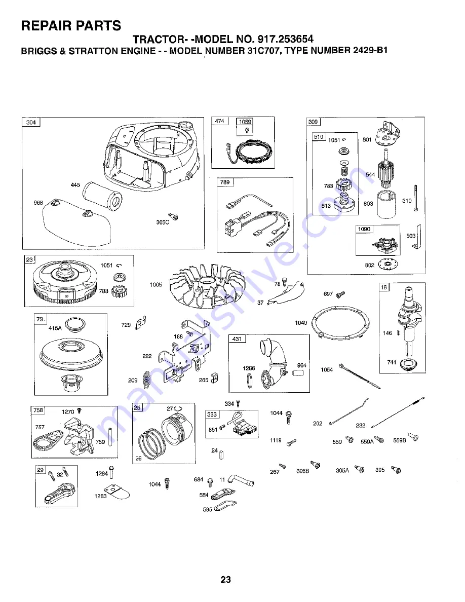 Craftsman 253654 Скачать руководство пользователя страница 23