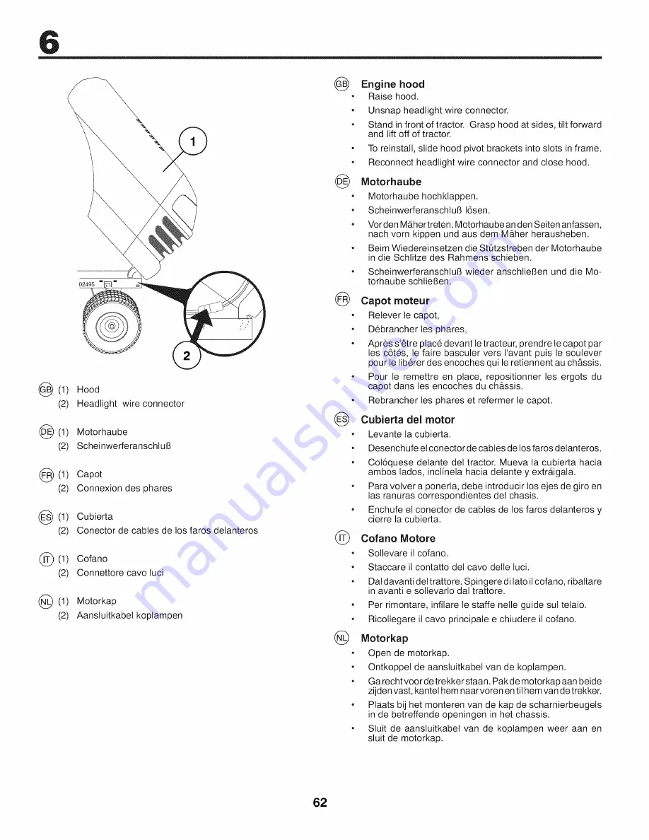 Craftsman 25416 Instruction Manual Download Page 62