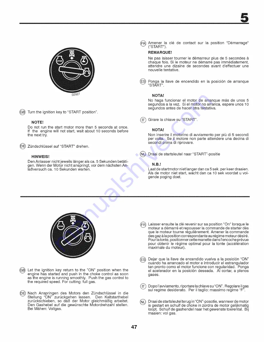 Craftsman 25417 Instruction Manual Download Page 47