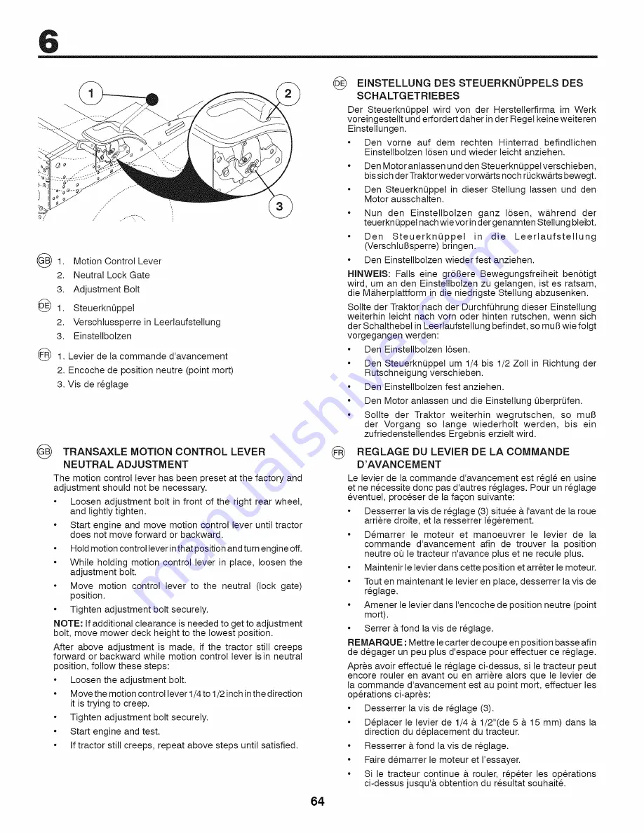 Craftsman 25419 Instruction Manual Download Page 64