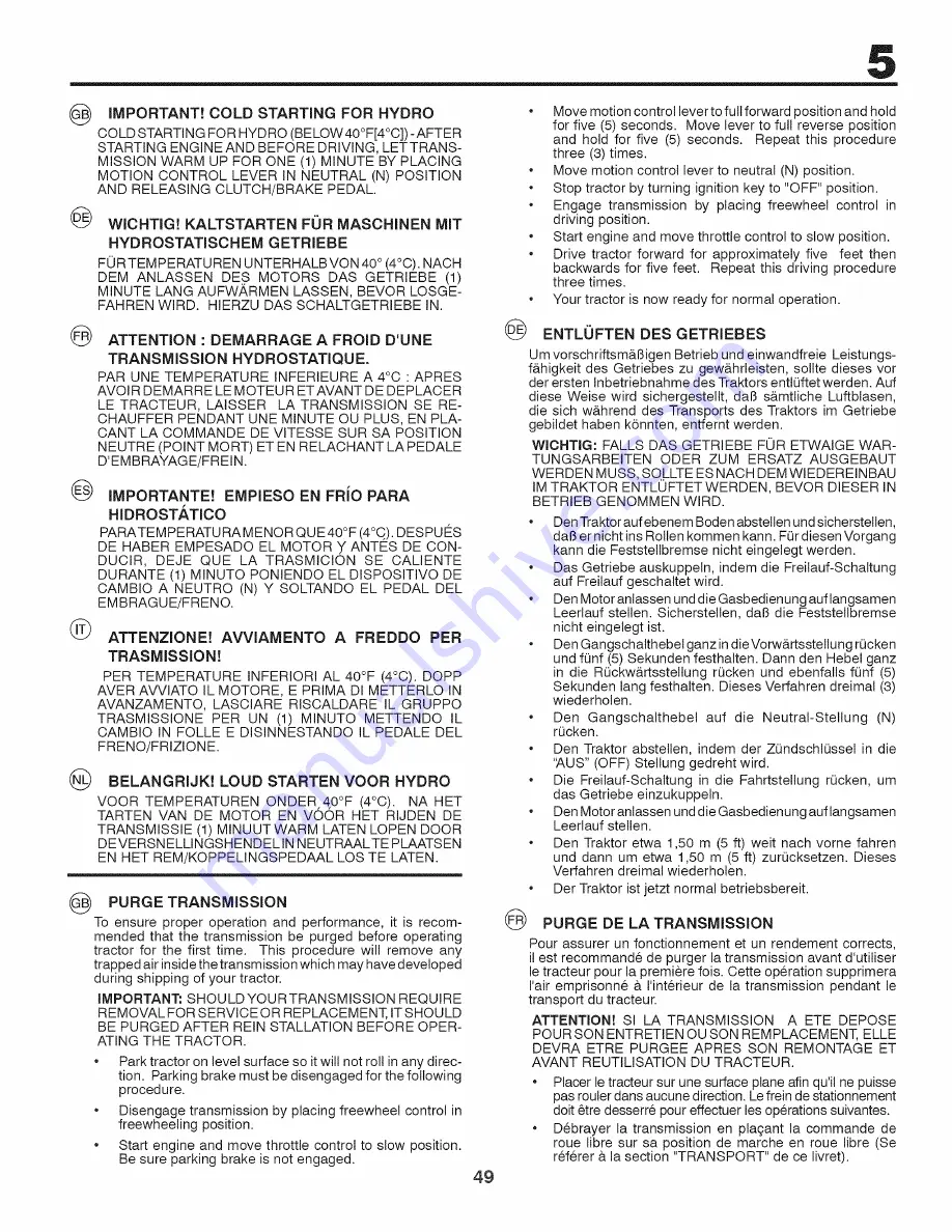 Craftsman 25421 Instruction Manual Download Page 49