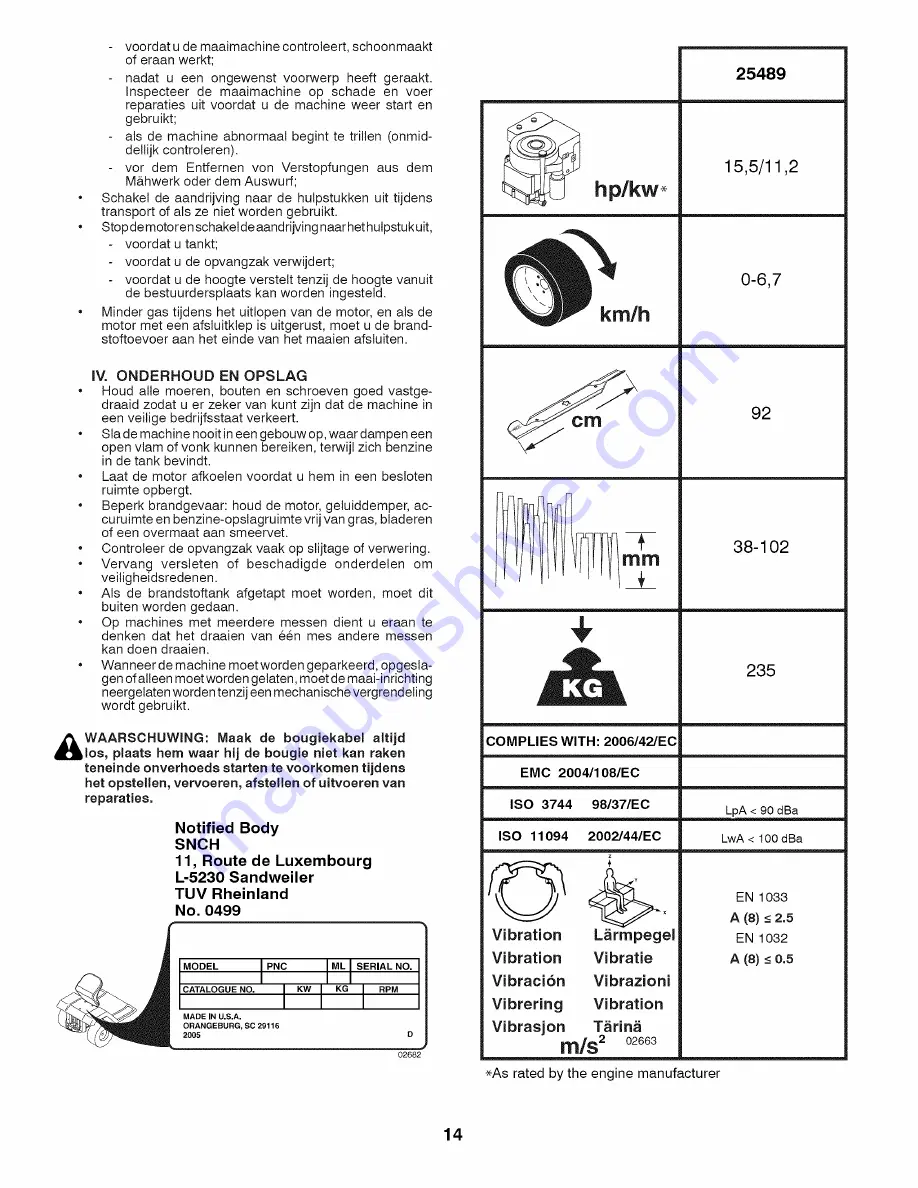 Craftsman 25489 Скачать руководство пользователя страница 14