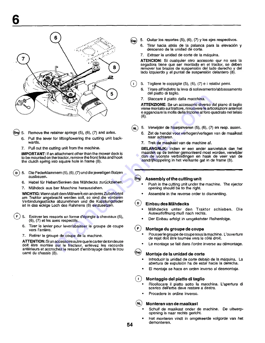 Craftsman 25O43 Instruction Manual Download Page 54