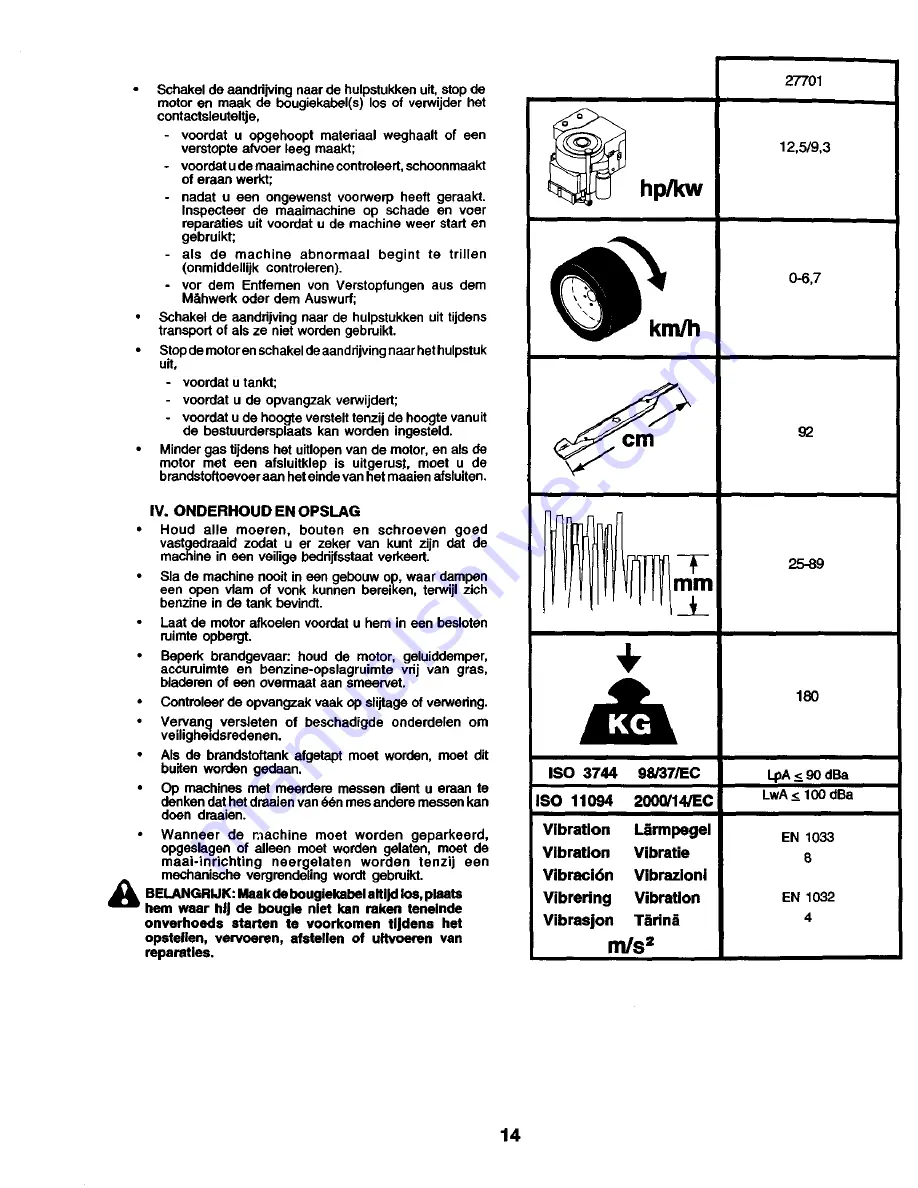 Craftsman 27701 Instruction Manual Download Page 14