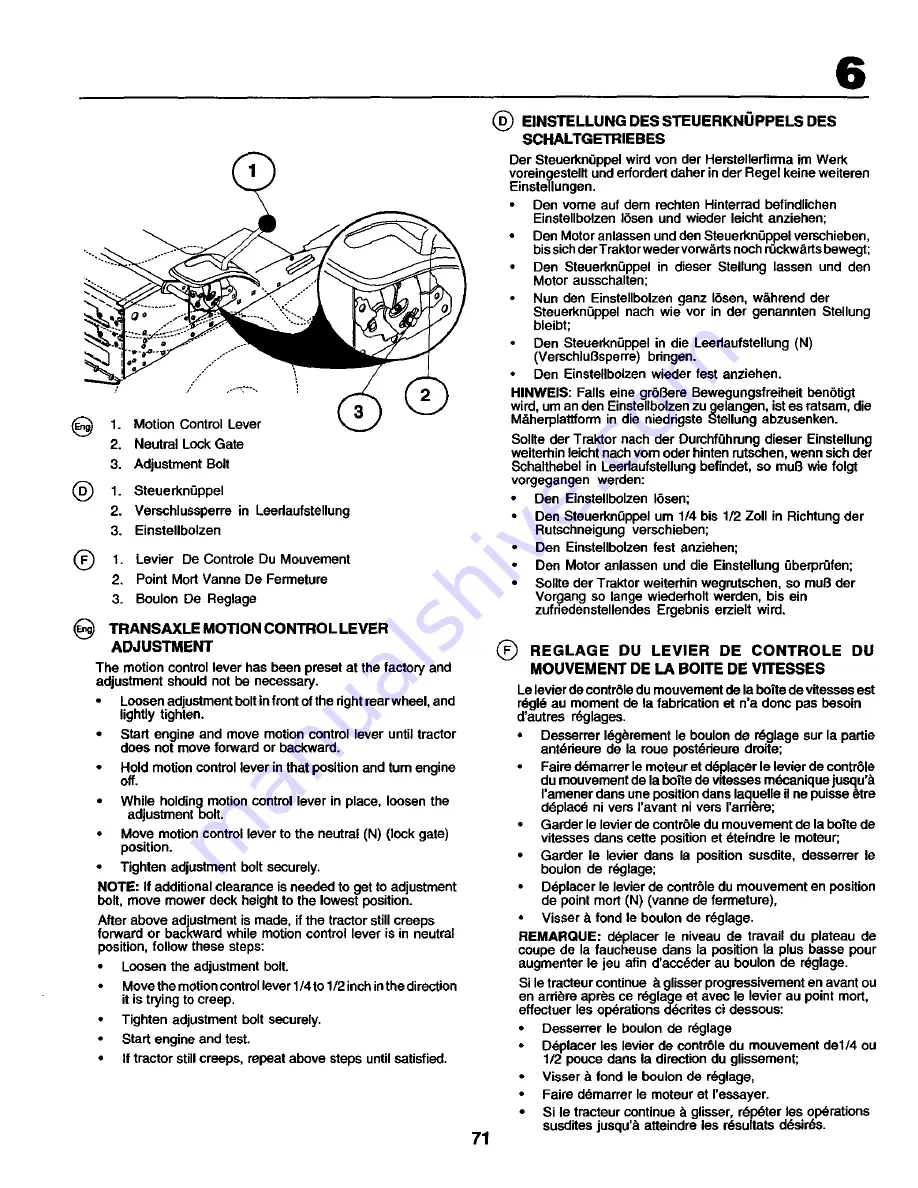 Craftsman 27709 Instruction Manual Download Page 71