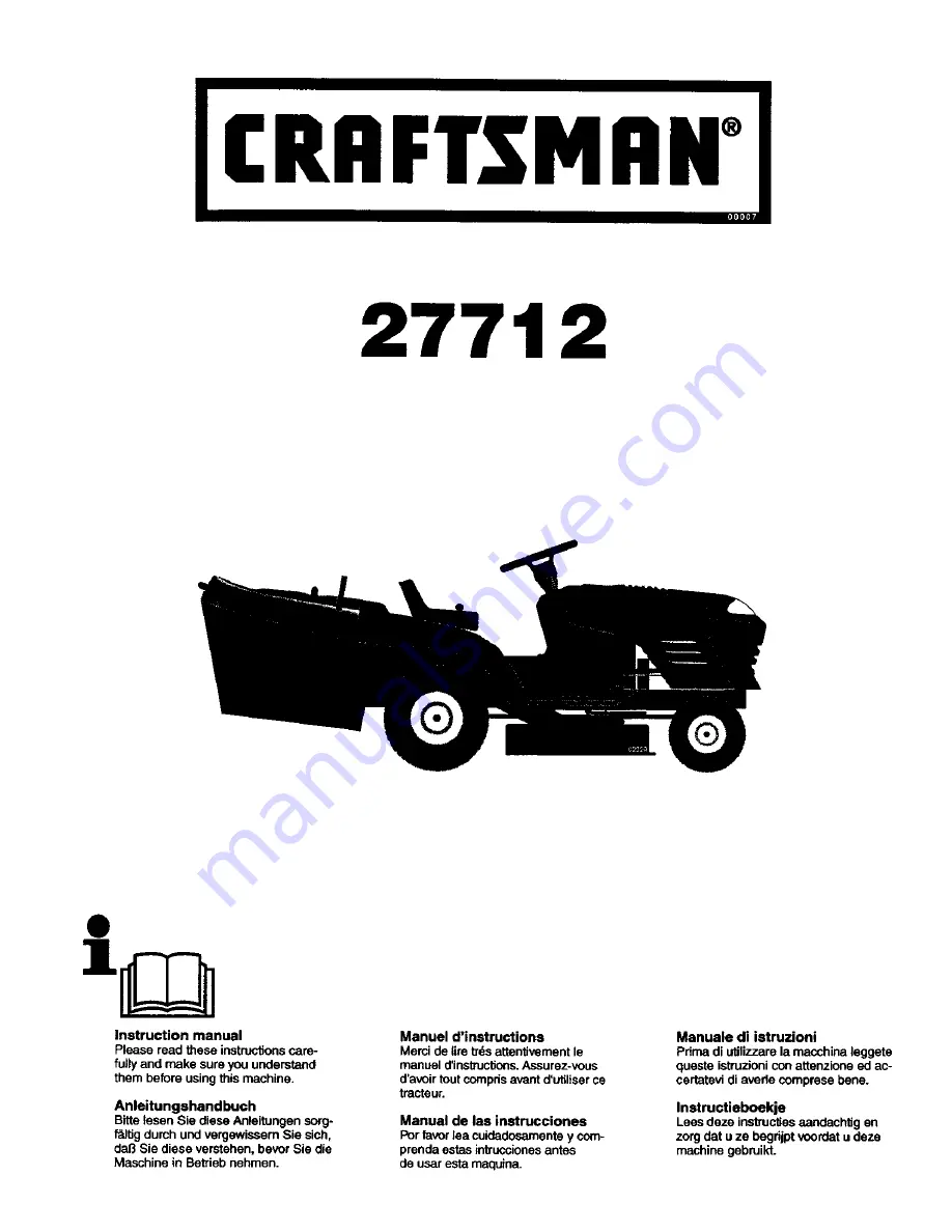 Craftsman 27712 Instruction Manual Download Page 1